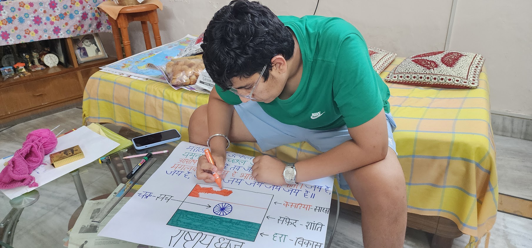 Group photo with students