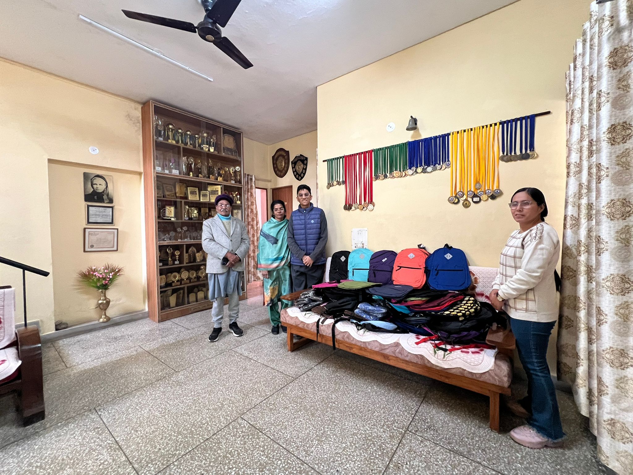 Delivering backpacks